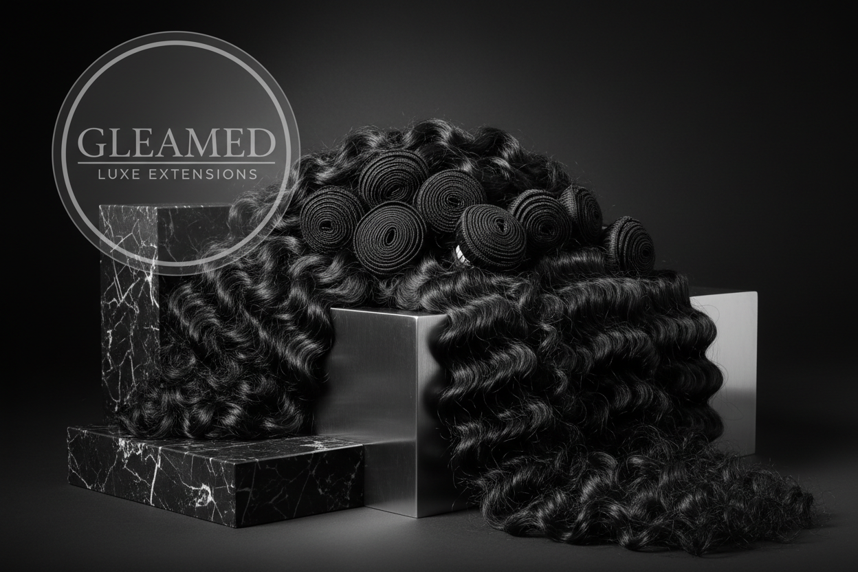Gleamed Luxe Extensions luxury raw bundles collection